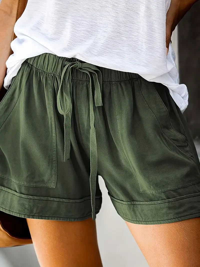 Shorts Feminino Com Cintura Elástica